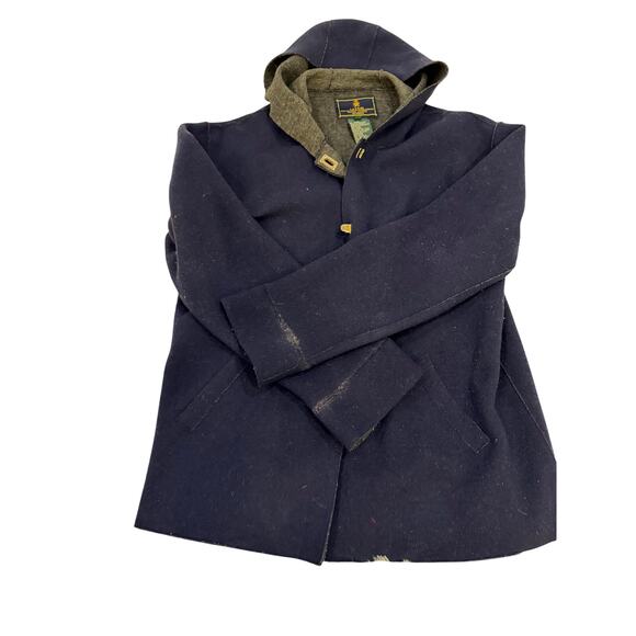 Ralph Lauren 78% wool soft jacket w hood classic gently used winter sz MP - Picture 11 of 12